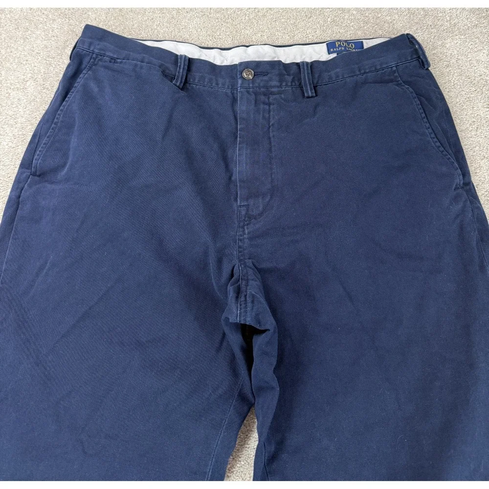 Polo Ralph Lauren Classic Fit Mens 36x32 (Fits 36x30.5) Pants Blue Chino Preppy